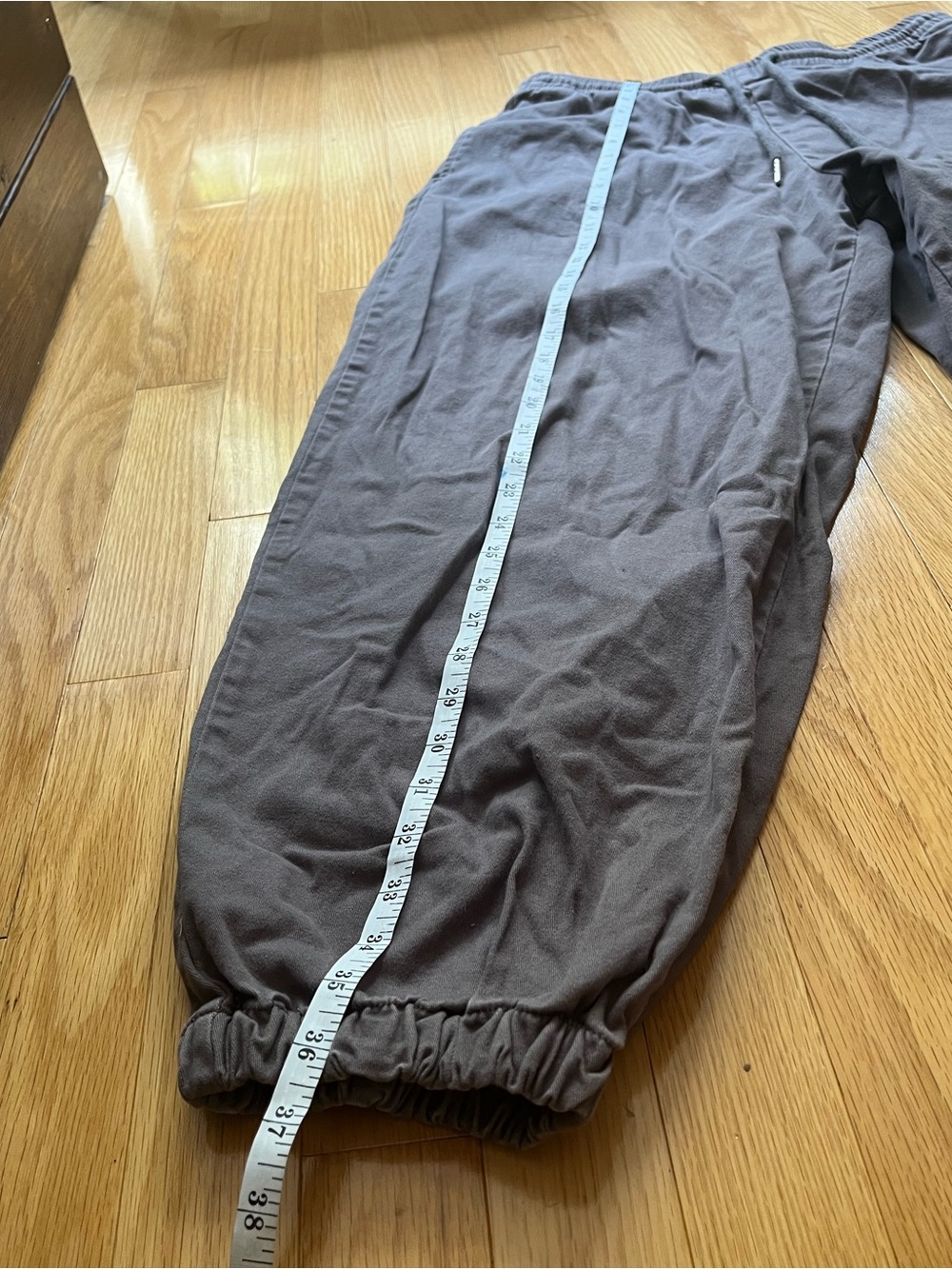 Wide-Leg Grey Drawstring Pants - Picture 2 of 6
